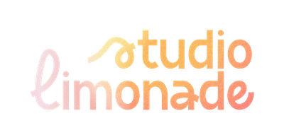 Studio Limonade pastel gradient logo on black