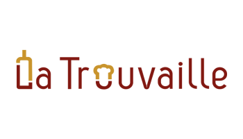 La Trouvaille logo with bottle and chef hat
